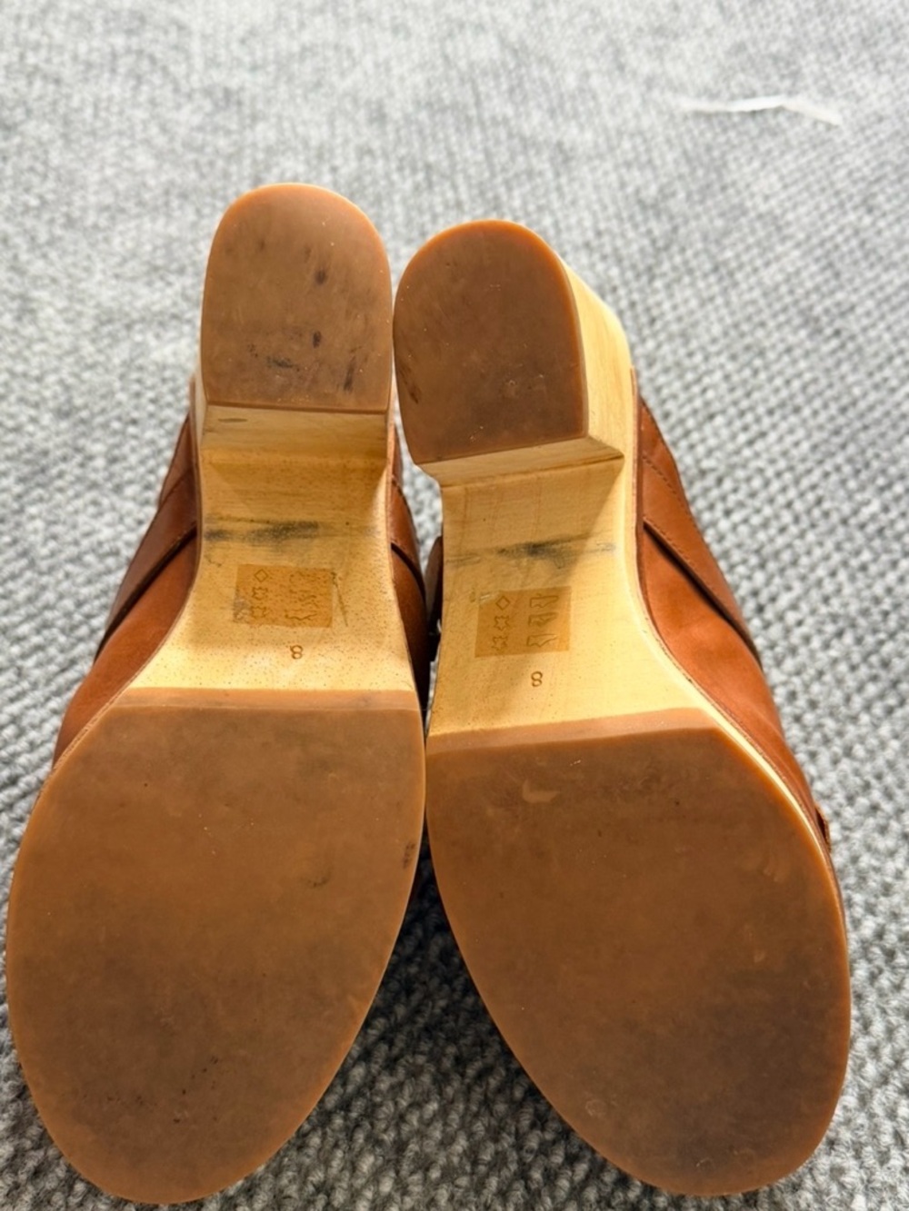 Madewell “The Kiltie” Congac Fringe Clog Womens size 8 - Picture 5 of 5